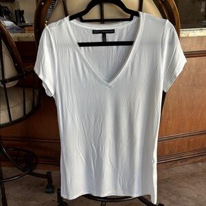 Banana Republic White Fitted Short Sleeve T-Shirt